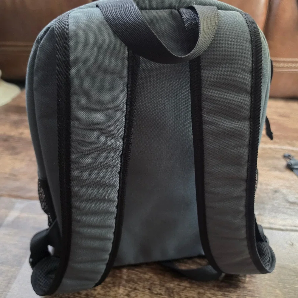 CADEN Camera Backpack Unisex One Size Gray Padded DSLR Laptop Bag